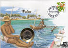 Palau 1/4 Dollar Numisbrief Palau 1988 - Boot im Meer -