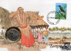 Samoa-West 20 Sen Numisbrief Samoa 1989 - Stroh-Hütte -