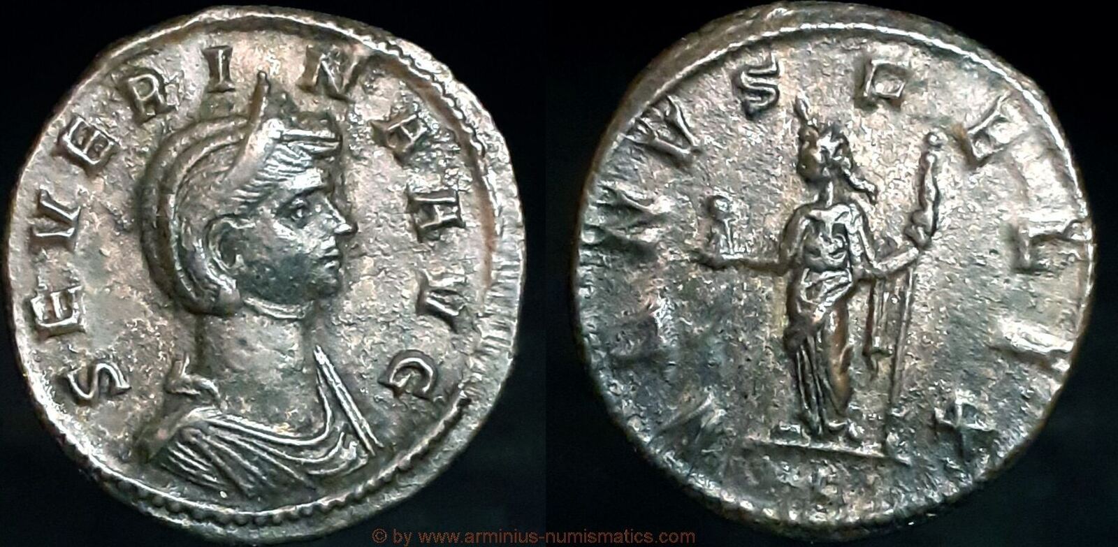 Roman Empire Denar 275 n. Chr. Severina VF - EF | MA-Shops