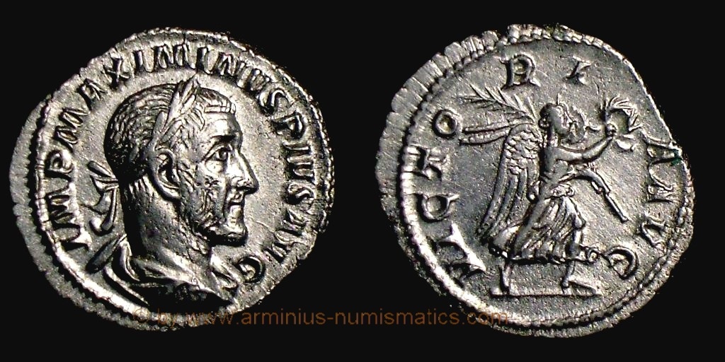 Roman Empire 235-236 AD. Maximinus I, Rome mint, Denarius, RIC 16