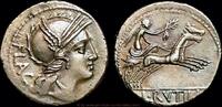 Roman Republic Denar moneyer Lucius Rutilius Flaccus -