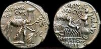Roman Republic Denar Marcus Aemilius Scaurus and Publius Plautius Hypsaeus -