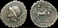 Roman Republic Denar moneyer Lucius Memmius Galerius -