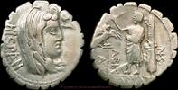 Roman Republic Denar moneyer Aulus Postumius Auli Filius Spuri Nepos Albinus -