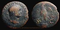 Roman Empire As Vespasian, Lyons mint, As, RIC 1202 var. -