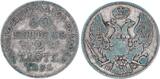 Russland 30 Kopeken 1835 + 3/4 Rubel 1837 Warschau Zar Nikolaus II. 1825-1855 VF mit alter Patina / VF+ mit leichter Patina