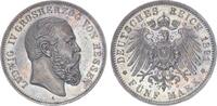 Hessen 5 Mark 1891 Großherzog Ludwig IV. 1877-1892 -