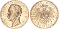 20 Mark 1893  Hessen Großherzog Ernst Ludwig 1892-1918 fast vz