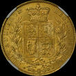 G.BRITAIN 1 sovereign 1851 Victoria shield NGC MS 64+