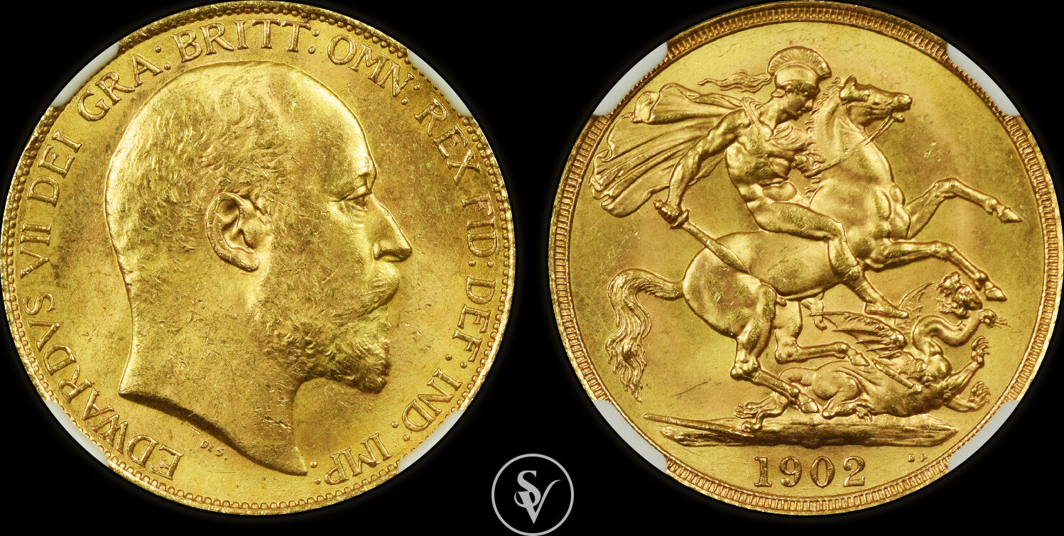 G.BRITAIN 2SOV 1902 Edward VII NGC MS 63+ | MA-Shops