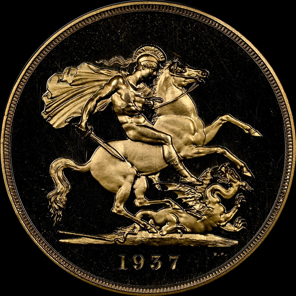 G.BRITAIN 5 pounds 1937 George VI NGC PF 65 ULTRA CAMEO | MA-Shops