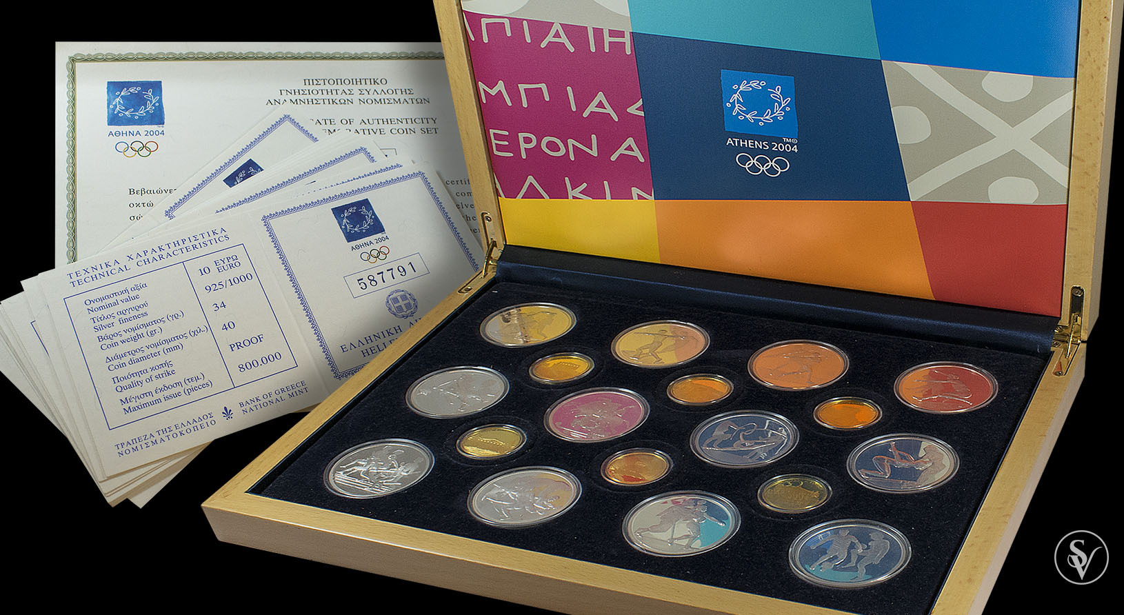 GREECE Euro 2004 Olympic Games Commemorative set 18 coins