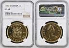 5 pounds 1966 RHODESIA Elizabeth II 2nd portrait NGC PF 64