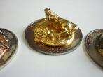 Ruanda 500 Francs 2014 3 x 1 oz Jahr des Holzes mit dem Pferd (3D-Applikation) BU angelaufen, in Beutel, ohne Originalverpackung