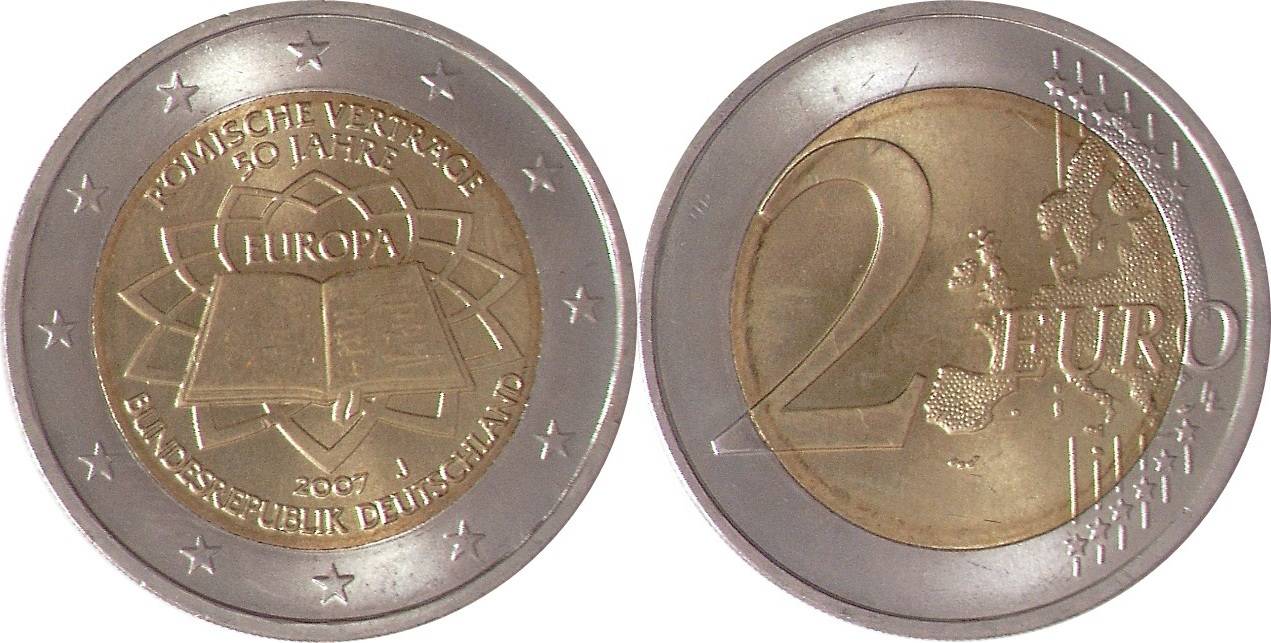 2 Euro Römische Verträge 50 Jahre 2007 Wert www.ma-shops.com