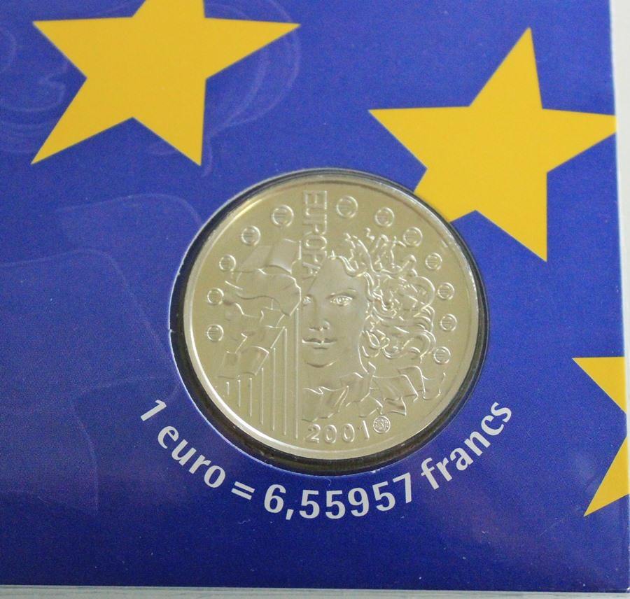 Frankreich 6,55957 Francs (= 1 Euro) Europa 2001 im Blister