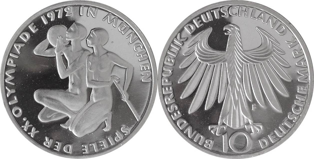 Deutschland, BRD, Germany 10 DM 1972 (F) XX. 
