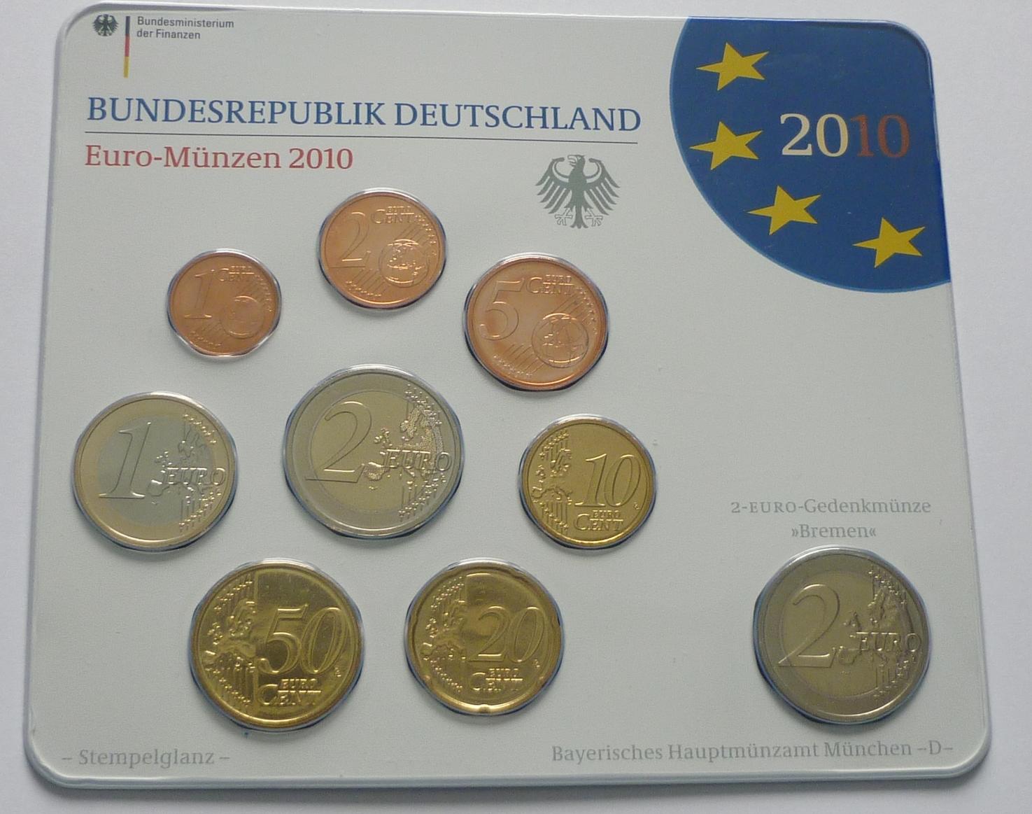 Deutschland монеты. 2 Евро Германия 2010 d.