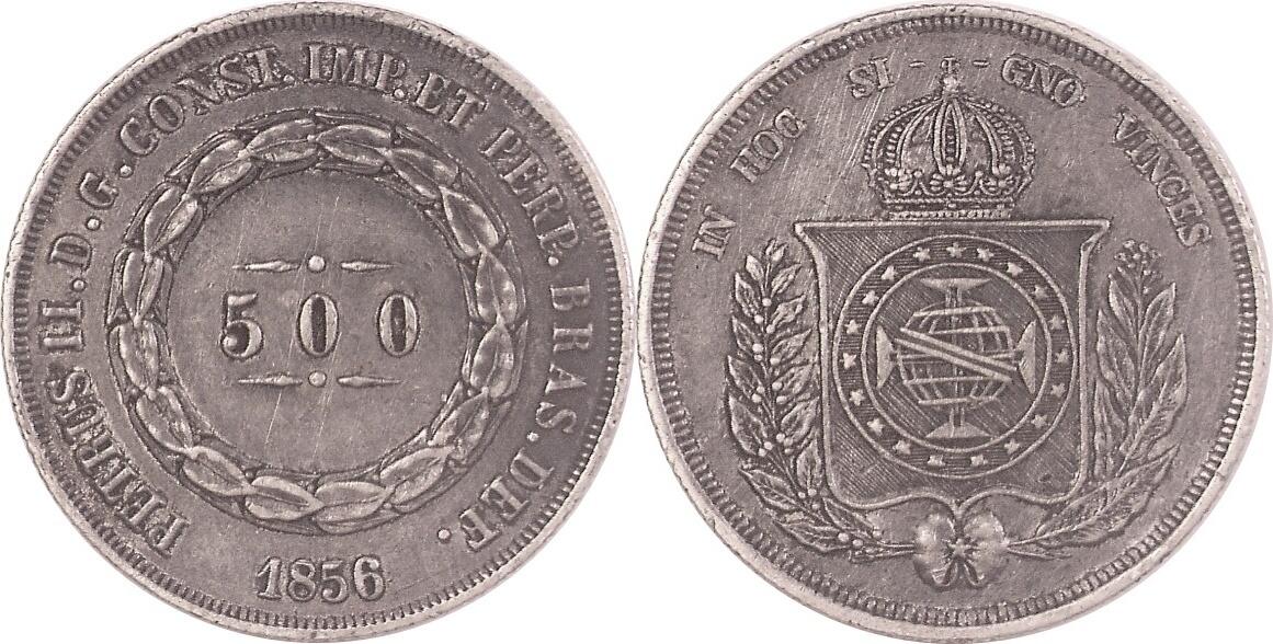 brasilien 500 reis 1856 peter ii 1831