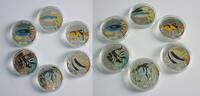 Korea/ Nordkorea 6 x 500 Won Zierfische -