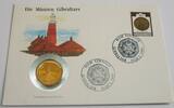 Gibraltar 2 Pence Numisbrief - Leuchtturm -