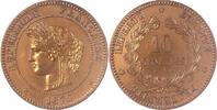 10 Centimes 1870 (A) Frankreich Dritte Französische Republik 1870-1940 (Ceres) vz, kl. Rdf.