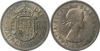 Großbritannien 1/2 Crown Krönung von Königin Elisabeth II -