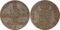 Deutschland/ Sachsen 2 Neugroschen/ 20 Pfennig Friedrich August II. 1836-1854 -