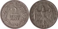 Deutschland/ Weimarer Republik 2 Reichsmark Kursmünze -