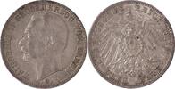 Deutschland/ Kaiserreich Baden 3 Mark Friedrich II. 1907 - 1918 -