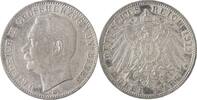 Deutschland/ Kaiserreich Baden 3 Mark Friedrich II. 1907 - 1918 -