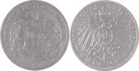 Deutschland/ Kaiserreich Hamburg 2 Mark Stadtwappen -