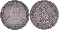 Deutschland/ Kaiserreich Sachsen 3 Mark Zur Jahrhundertfeier der Völkerschlacht bei Leipzig -