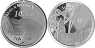 Frankreich, Francs 10 Euro Eisenbahnen in Frankreich (Hochgeschwindigkeitszüge) -