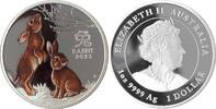 Australien 1 Dollar 1 oz Lunar III (Hase) (coloriert) -