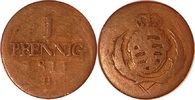 Deutschland/ Sachsen 1 Pfennig Friedrich August I. 1806-1827 -