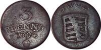 Deutschland/ Sachsen-Weimar-Eisenach 3 Pfenning 1794 3 Pfennig - Karl Au... 11.56 US$  +  57.81 US$ shipping