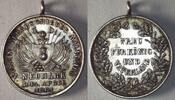 Deutschland 1861 Medaille - Verein verabschiedet Militairs (Neumark) vz 46.25 US$  +  57.81 US$ shipping