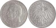 Deutschland/ Kaiserreich Baden 3 Mark Friedrich II. 1907 - 1918 -