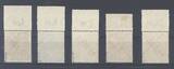 Deutschland ab 1945  Berlin, 5 ** Oberrand Werte aus 21-34 Rotaufdruck 1949, geprüft BPP
