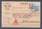 Deutschland vor 1945 Dt. Reich, NN Karte mit 20 Pfg. Hindenburg mit Walzen OR als MiF -