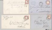 Deutschland vor 1945 Dt. Reich, 4 verschiedene Brustschildbriefe als Posten, 2 Briefe gp. BPP -