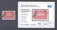 Deutschland vor 1945 Dt. Reich Michel Nummer 248 a II, 200 Mark gestempelt, Befund BPP -