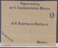 Deutschland vor 1945 Bayern Dienst Michel Nummer 12, 3 Pfg. 1914 auf Briefvorderseite -