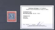 Deutschland ab 1945 Bund Michel Nr. 114 II, 20 Pfg. 1949 mit Plattenfehler II **, Befund BPP -