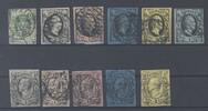 Deutschland vor 1945 Sachsen Michel Nummer 2-11, Freimarken 1851-56 gestempelt. -