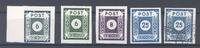 Deutschland ab 1945 SBZ , 5 Werte volles Mittelstück aus Michel Nr. 42-50, Freimarken 1945 -