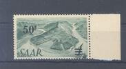Deutschland ab 1945 Saarland Michel Nr. 238 Z I, 50 F. Freimarken 1947 ** Randwert, gp BPP -