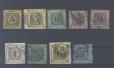 Deutschland vor 1945 Baden Michel Nummer 2-8 aus Freimarken 1851-58 überkomplett gestempelt -