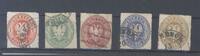 Deutschland vor 1945 Lübeck Michel Nummer 8-12, Freimarken 1863-65 gestempelt -
